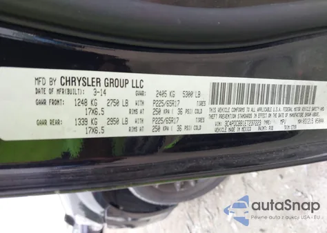 2014 Dodge Journey Sxt from USA, damaged, VIN 3C4PDCBB1ET237223